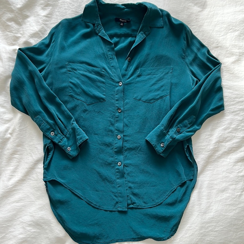 Madewell Silk Button-Up Top